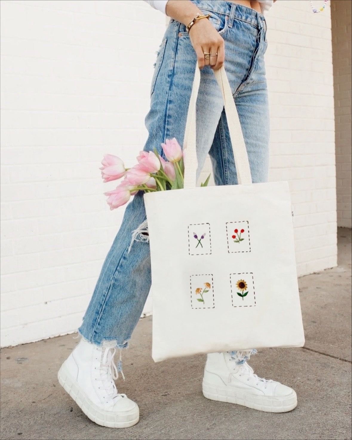 Taller Totebag/Estuche Flores - Online