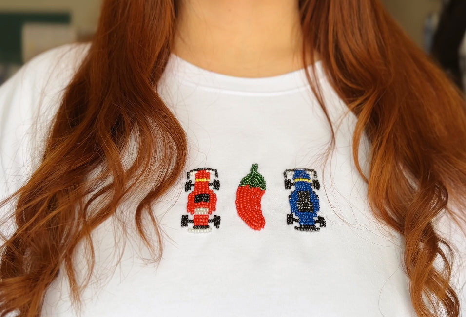 Playera pedrería fórmula 1